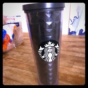 Venti black Starbucks tumbler